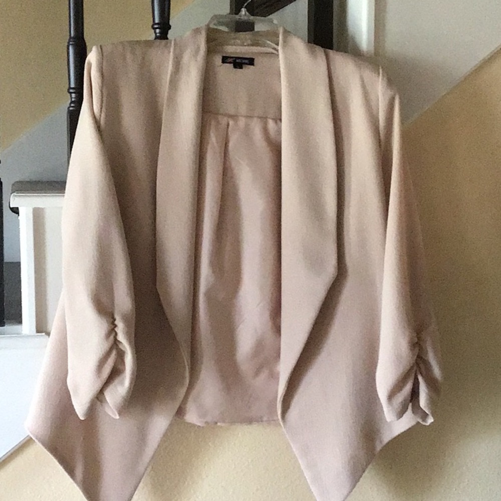 Beige polyester new with no tags dress jacket